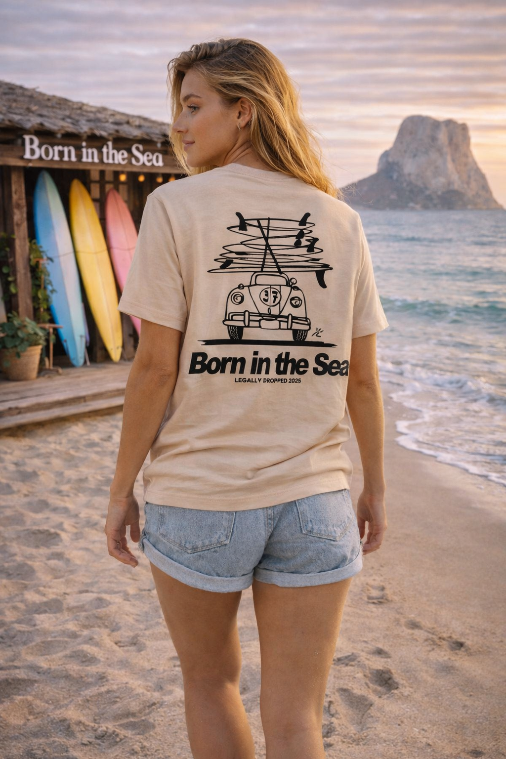 Born in the Sea Tee - Beetle