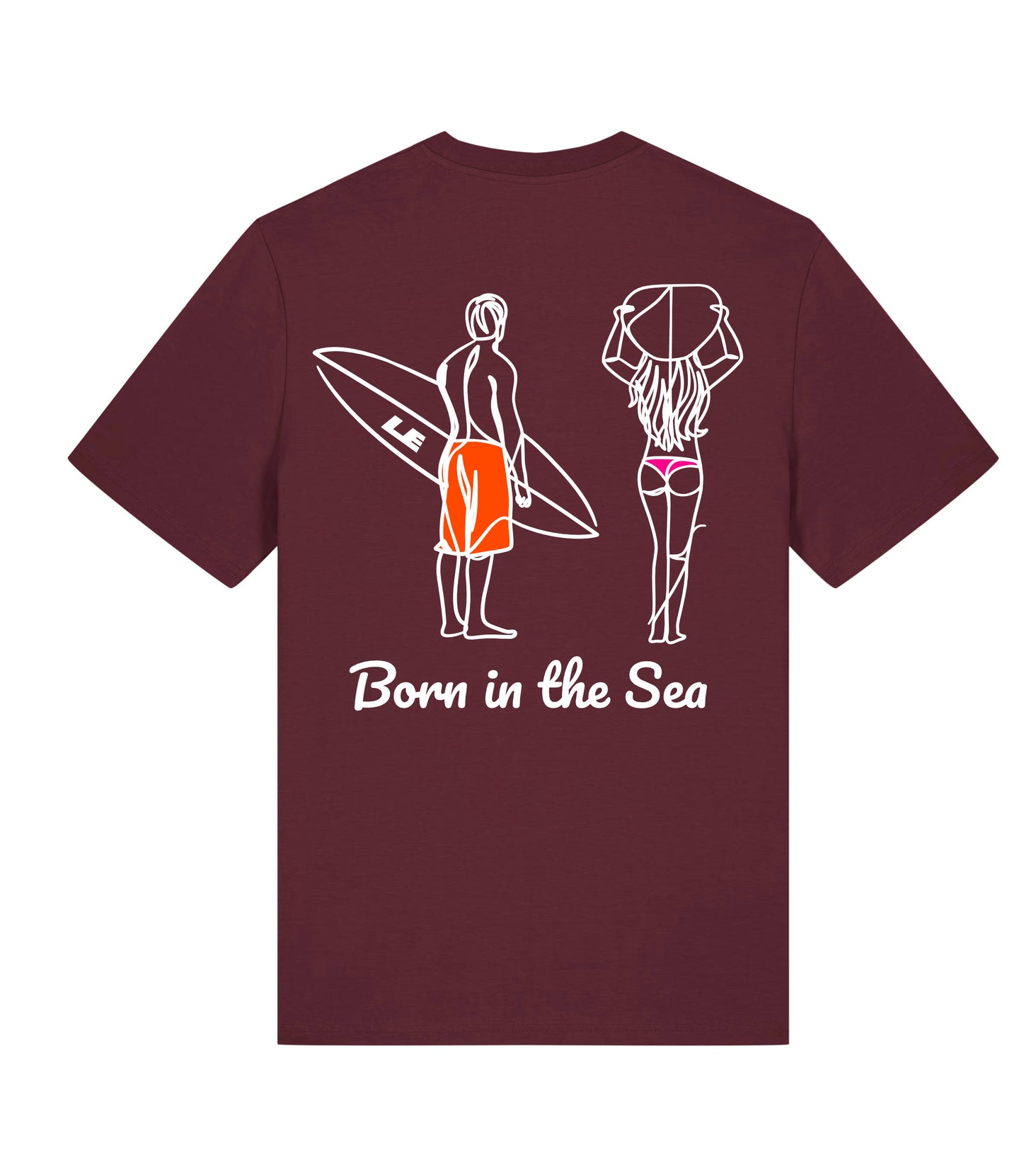 T-shirt Born in the Sea (Surfers)