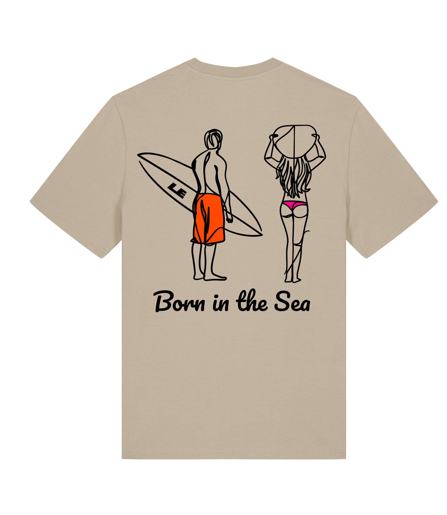 T-shirt Born in the Sea (Surfers)