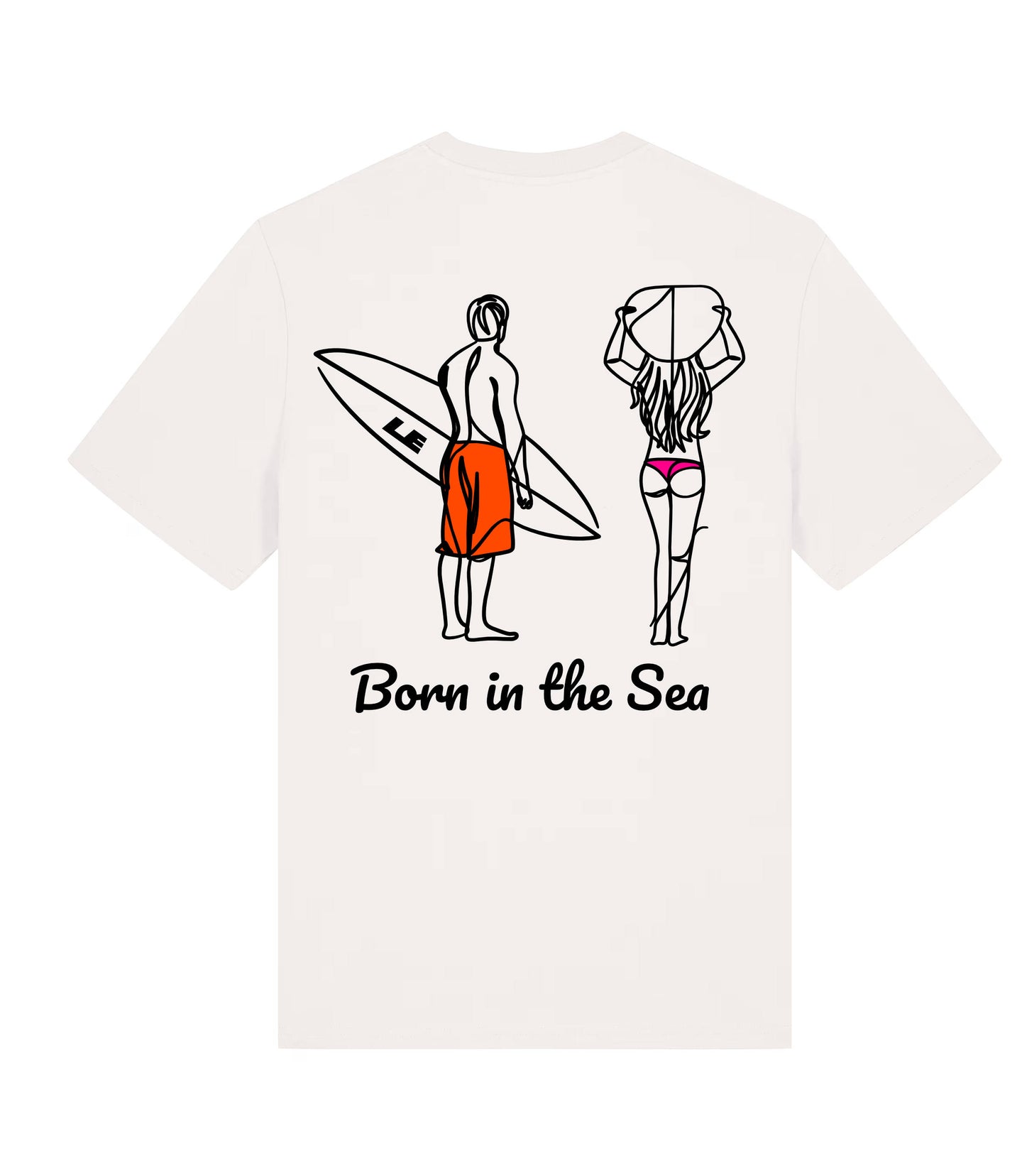 T-shirt Born in the Sea (Surfers)
